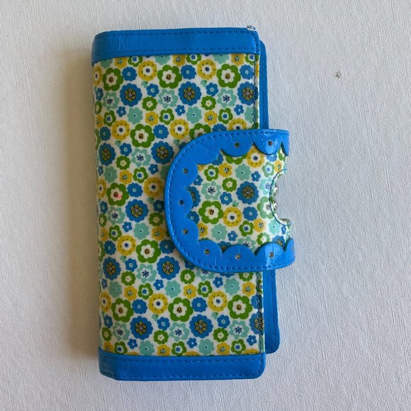 Vera Bradley Accessories - Frill by Vera Bradley Wallet in Blue, Green, & Yellow w/ Coin Purse Inside